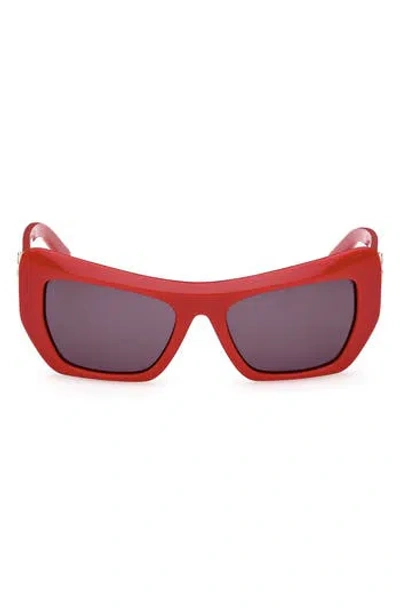 Mcm 59mm Butterfly Sunglasses In Shiny Red/smoke