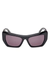 Mcm 59mm Butterfly Sunglasses In Shiny Black/smoke