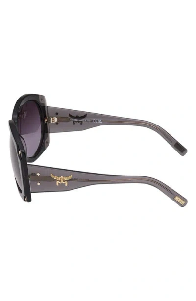 Mcm 61mm Gradient Round Sunglasses In Black/other/gradient Smoke