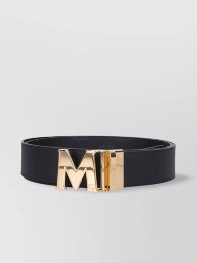 Mcm Adjustable Length Gold-tone Buckle Belts
