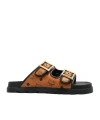 Mcm Sandals In Visetos In Black
