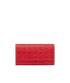 Mcm Alphabetical Print Flip Wallet In Red