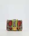 MCM MCM & MULTICOLOURED PYTHON CROSSBODY CHAIN BAG WITH GOLD HARDWARE