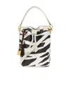 Mcm Animal Pattern Shoulder Bag In White