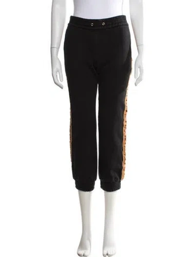 Pre-owned Mcm Animal Print Sweatpants In Black