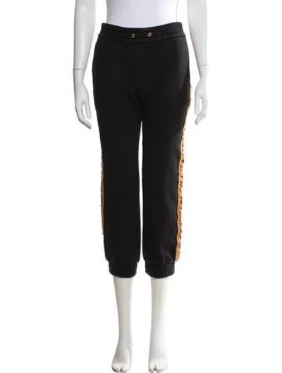 Pre-owned Mcm Animal Print Sweatpants In Black