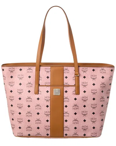 Mcm Anya Canvas Crossbody In Pink