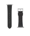 Mcm Apple Watch Band In Embossed Monogram Leather In Black