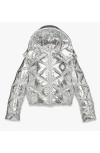 Mcm Après-ski Quilted Puffer Jacket In Metallic Polyester In Silver