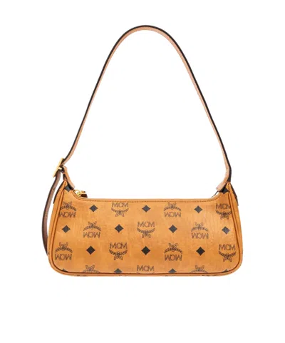 Mcm Aren All-over Logo Printed Small Shoulder Bag In Multi