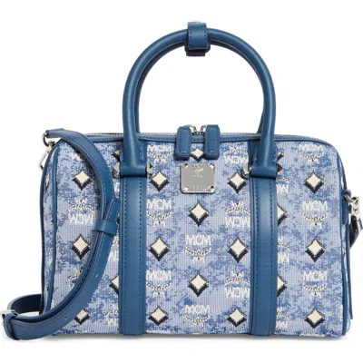 Mcm Aren Barrel Bag In Blue