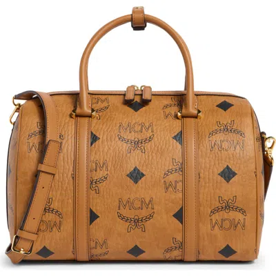 Mcm Aren Barrel Bag In Brown