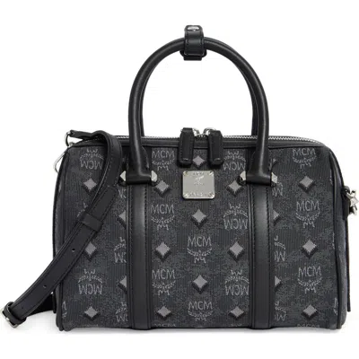 Mcm Aren Barrel Bag In Gray