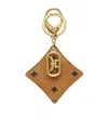 Mcm Aren Bicolor Diamond Key Charm In Visetos