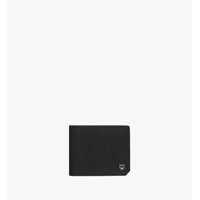 Mcm Aren Bifold Wallet With Card Case In Embossed Leather In Multi