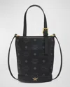 Mcm Aren Buckle Visetos Tote Bag In Black