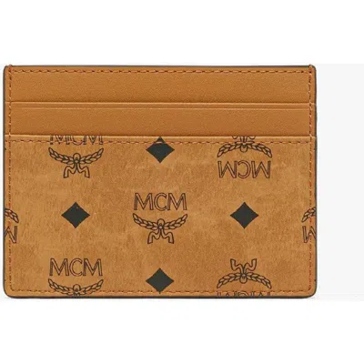 Mcm Aren Card Case In Cognac
