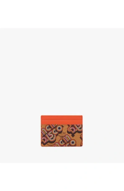 Mcm Aren Card Case In Orange
