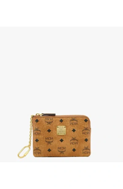 Mcm Aren Card Pouch In Brown