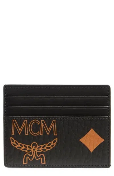 Mcm Aren Card Wallet In Black