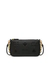 Mcm Aren Chain Crossbody In Maxi Monogram Leather In Black