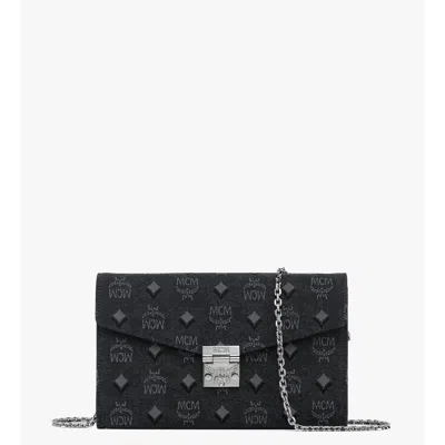Mcm Aren Chain Wallet In Black