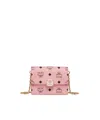 Mcm Aren Chain Wallet In Pink