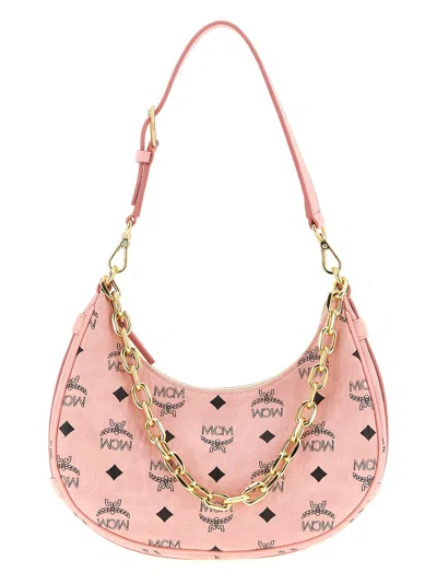 Mcm 'aren Crescent Hobo' Shoulder Bag In Pink