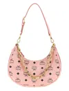 Mcm Aren Crescent Hobo Shoulder Bags Pink In Pink