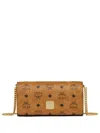 Mcm Aren Visetos Crossbody In Brown