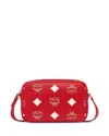 Mcm Aren Crossbody In Maxi Visetos In Candy Red
