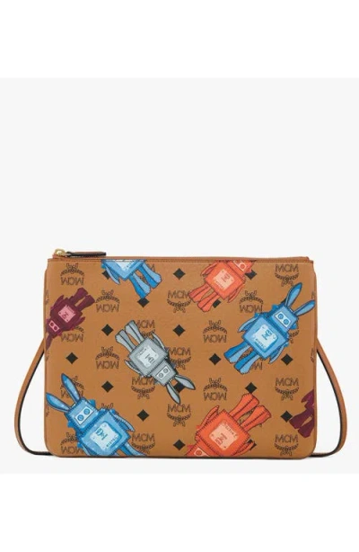 Mcm Aren Crossbody Pouch In Brown