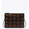 Mcm Aren Crossbody Pouch In Maxi Monogram Visetos In Black