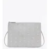 Mcm Aren Crossbody Pouch In Visetos In Gray