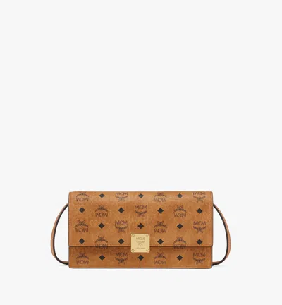 Mcm Aren Crossbody Wallet In Visetos