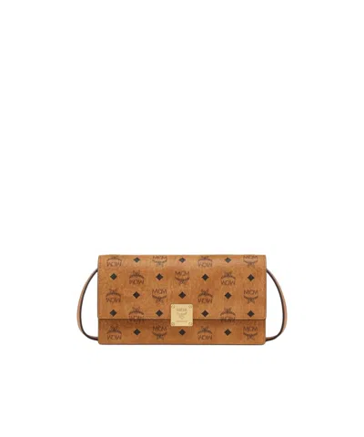 Mcm Aren Crossbody Wallet In Visetos