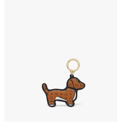 Mcm Aren Dachshund 2d Charm In Visetos In Brown