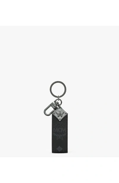 Mcm Aren Diamond Logo Key Holder In Black