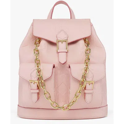 Mcm Aren Drawstring Backpack In Pink