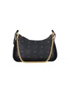 Mcm Aren Small Visetos Crossbody Bag In Black  