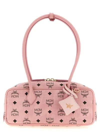 Mcm Aren East West Shoulder Bag In Pink