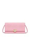 Mcm Aren Embossed Monogram Chain Wallet In Pink