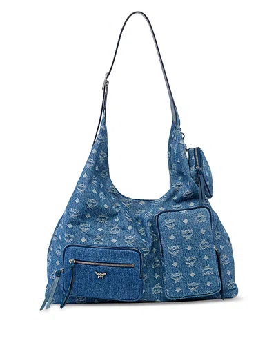 Mcm Aren Extra Large Shopper Tote In Blue