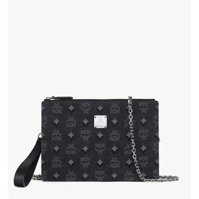 Mcm Aren Flat Pouch In Black