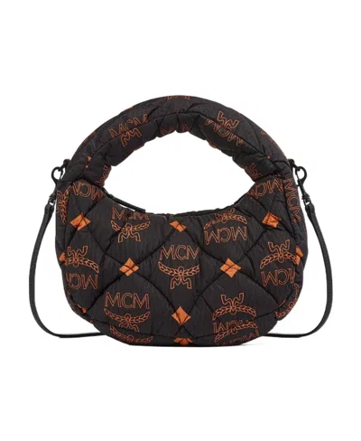 Mcm Aren Hobo Padded Bag In Black