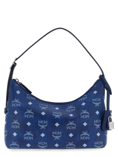 Mcm 'aren Hobo' Small Shoulder Bag In Blue