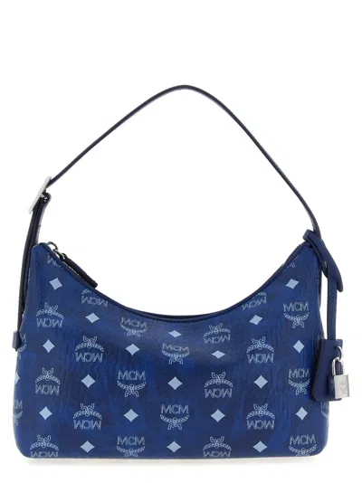 Mcm Aren Hobo' Small Shoulder Bag In Blue