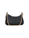Mcm Aren Small Visetos Crossbody Bag In Black