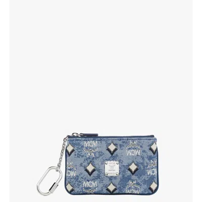 Mcm Aren Key Pouch In Blue
