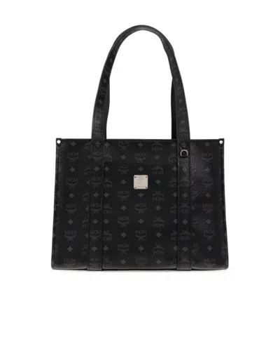 Mcm Aren Large Shopping Bag In Black